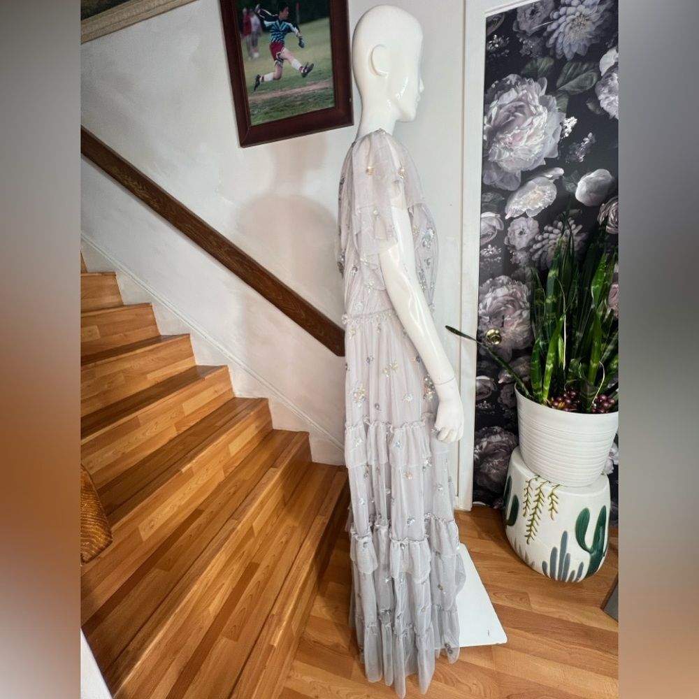 Mac Duggal Gray Embellished Maxi Dress - Picture 8 of 9
